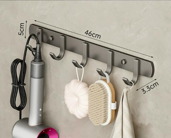 Gray Towel Hanger Clothes Hat Hook Row Vintage Robe Hook Bathroom Robe Hook Bath Hardware Set Kitchen Hanger