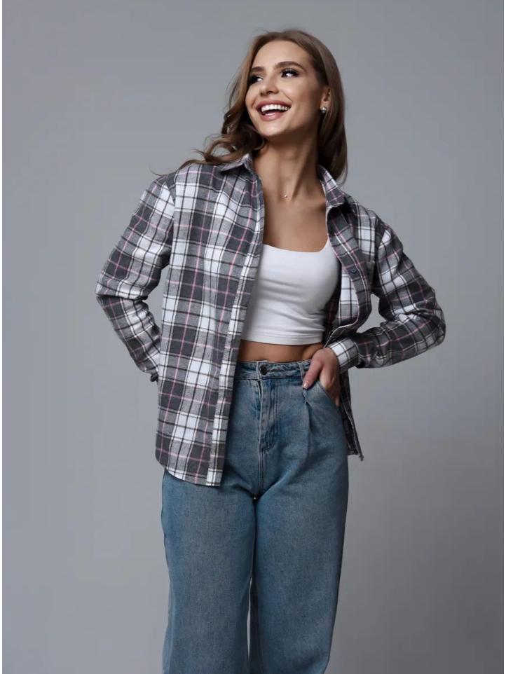 Autumn 2025 Women's Casual Plaid Shirt