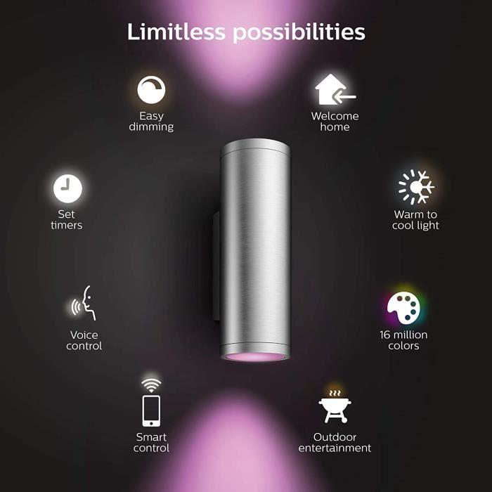 PHILIPS HUE Hue White and Color Ambiance Außenwandleuchte Appear - 915005976301