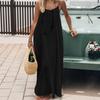 New Style Women's Home Wear - Solid Color Halter-neck Backless Floor-length Dress