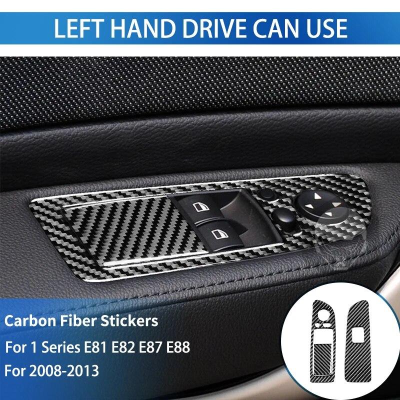 Pentru BMW Seria 1 E81 E82 E87 E88 2008-2013 Trim de schimbător de viteze Autocolant din fibră de carbon Cutie de viteze Interior Carcasa panoului consolă centrală