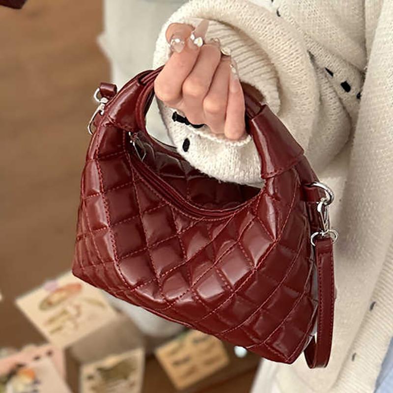 Red Letter Bags for Women New Plutonium Leather Leisure Versatile One Shoulder Fashion Traveling Square Crossbody Bags