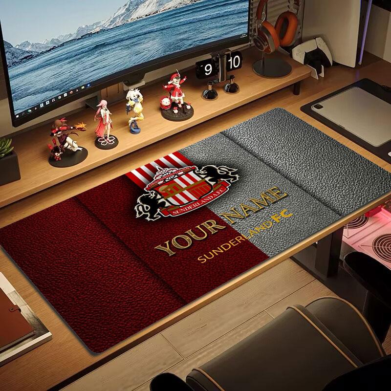 Sunderland A.F Custom Name Large Size Mouse Pad Large Gaming Table Cushion Non-slip Laptop Tablet Big Mousepad XXL Mat Mini PC Playmat With Lock Edge