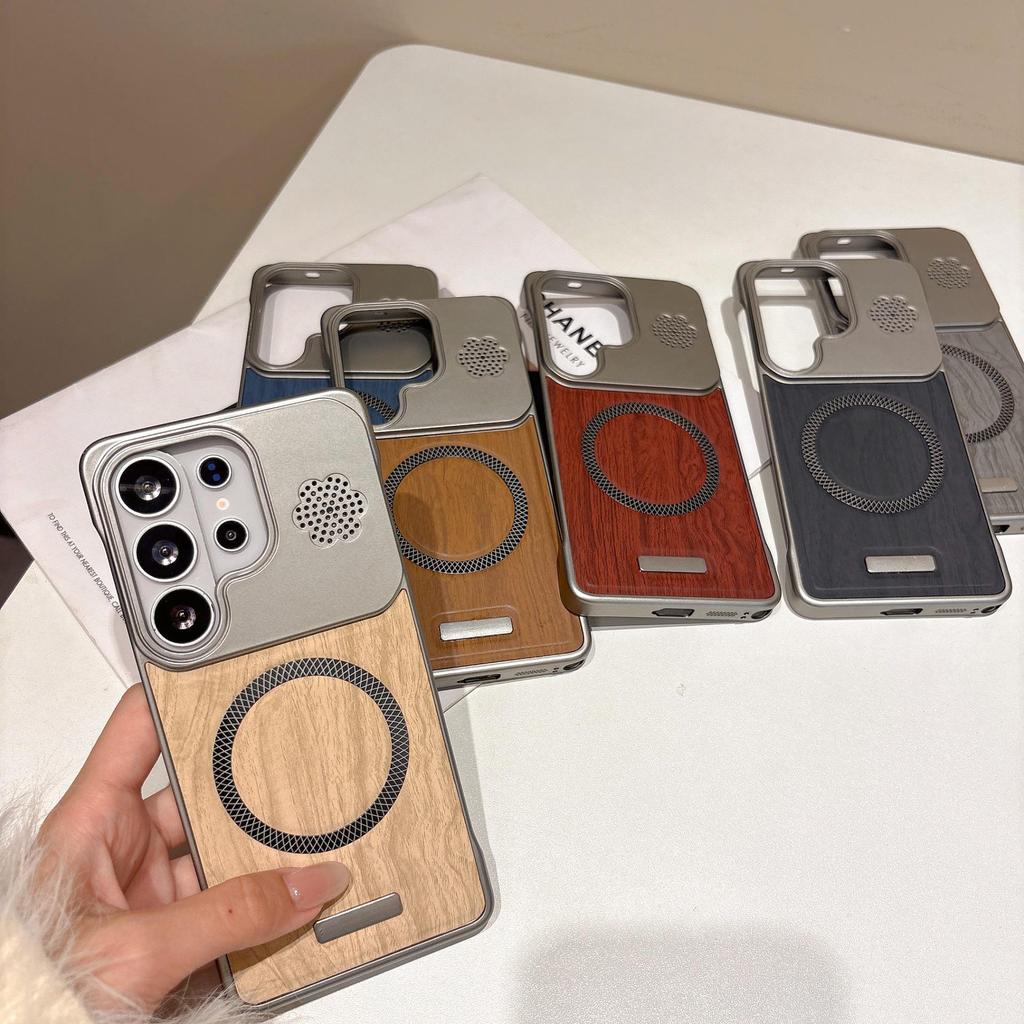 Samsung 22 Ultra Leather Case: New Borderless Design with Heat Dissipation and Metallic Paint Finish.