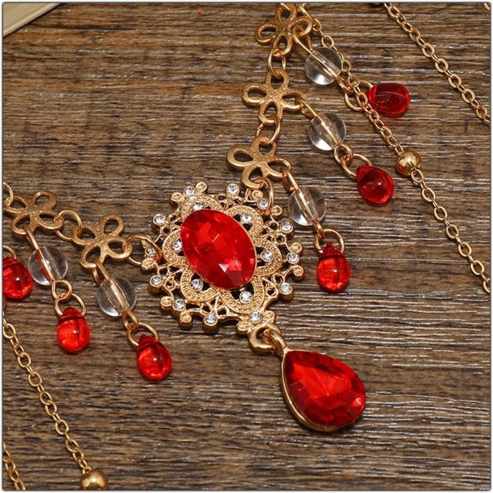 Sparkling Rhinestone Necklace Tassel Chain Shiny Choker Exquisite Clavicle Chain Women