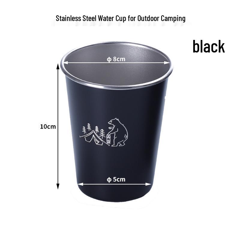 Stainless Steel 350ml Outdoor Mug for Water, Milk, Baijiu, Coffee, Cold Drinks, Camping, or Beer.