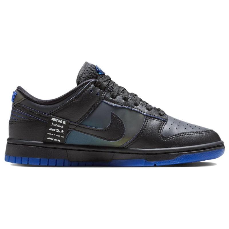 Nike Dunk Versatile Low-top Skate Shoes for Women In Black and Blue