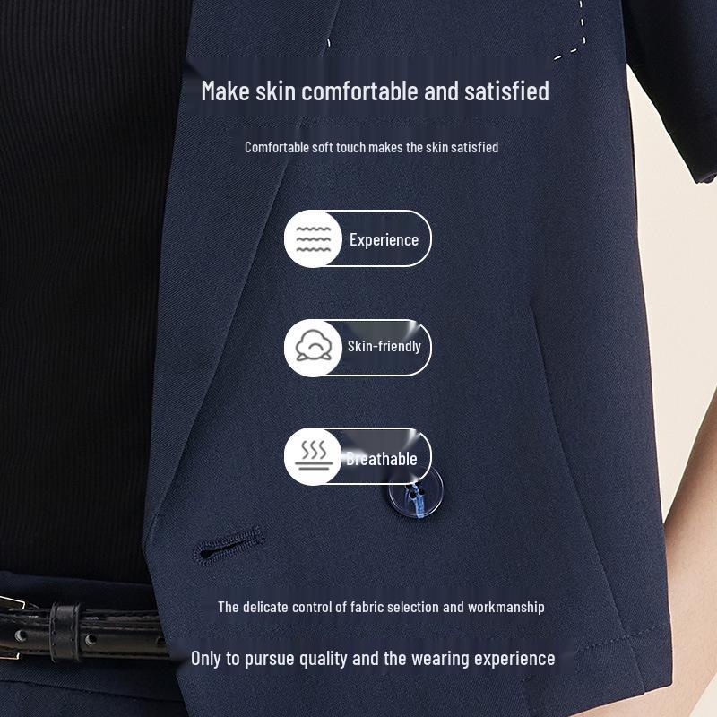 Women's 2025 Thin Short Sleeve Blazer Suit - Summer High-End Professional Wear