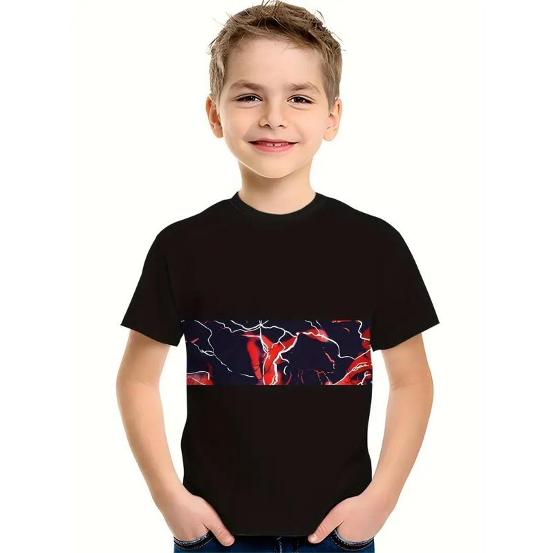 

Полосатая футболка Simplicity 3D Print Tee Shirt Kids Boys Clothes Short Sleeve Casual Children Clothing Fashion T Shirt For Boys 160