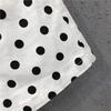2025 Spring/Summer Women's Polka Dot High Waist Denim Shorts - Trendy Hong Kong Style, Washed Cotton, Wide Leg Fit
