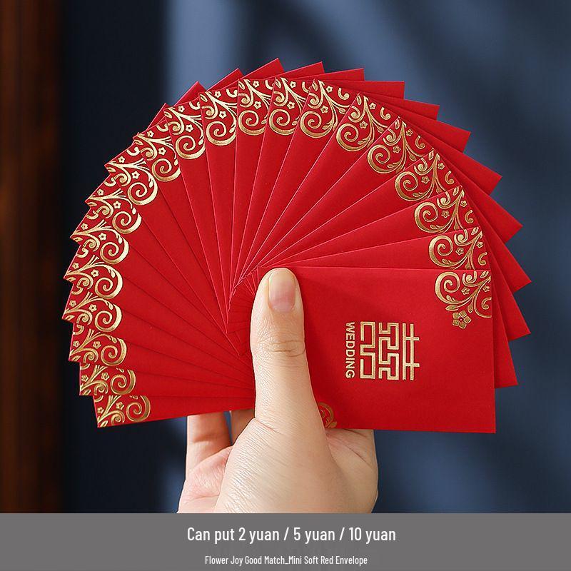 Wedding Red Envelopes for Door Blocking & Bride Pick-Up, Mini Creative Design for Good Luck