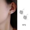 New 925 Sterling Silver Square Zircon Earrings Personality Charm Woman Earrings Birthday Gift for Friends Exquisite Jewelry