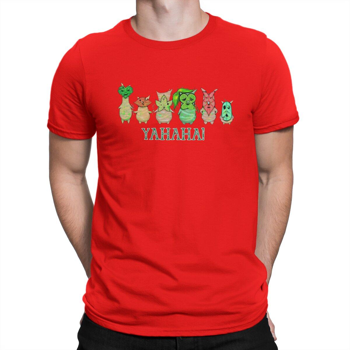 Korok Yahaha T Shirt Men 100 Cotton Vintage TShirt Round Collar ZZelda Tee Shirt Short Sleeve Clothes Gift Idea S