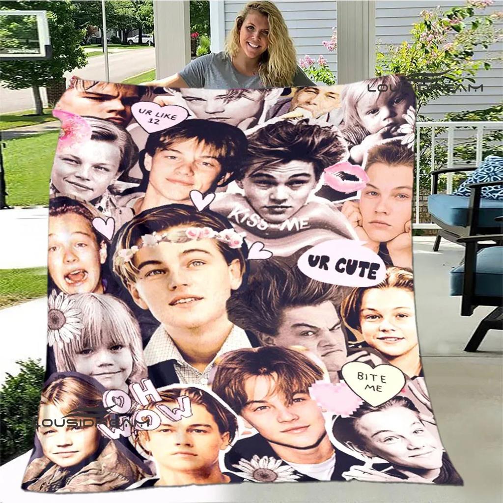 Titanic Leonardo DiCaprio printed blankets Warm blankets soft and comfortable home travel blanket picnic blanket birthday gift