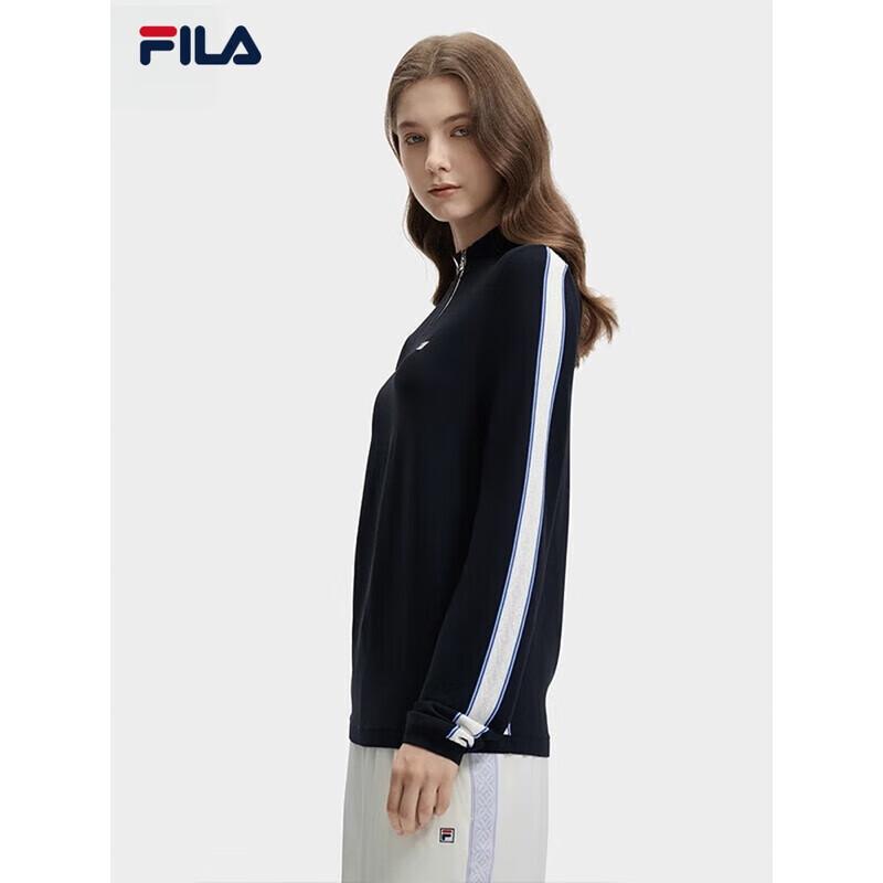 FILA Women s Casual Half-Zip Knitted Sweater S