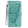 For Samsung Galaxy S25 Case Butterfly Imprinted Wallet Stand PU Leather Flip Phone Cover with Strap