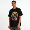 Cool Street Style Loose Tee With Spooky Demon Tongue Print Pure cotton T-shirt