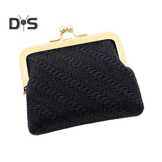 

Мини-портативный кошелек для монет из искусственной кожи с замком-поцелуем, многоцелевой кошелек для ключей, наушников, безделушек, помады, косметических принадлежностей, сумка для хранения с чёрный