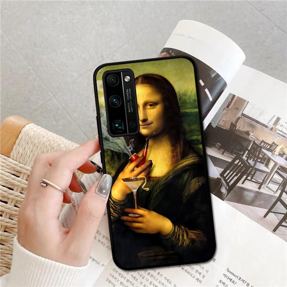 Mona Lisa Phone Case For Huawei Honor 10 Lite 9 20 7A 9X 30 50 60 70 Pro Plus Soft Silicone Cover