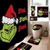 Christmas Polyester Shower Curtain Mat Set Of Four