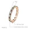 Full Oval Colorful Stone Ring For Women Fashion Natural Zircon With  Rose Gold Color Simple Daily Fine Jewelry