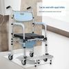 Multi-functional Aluminum Alloy Elderly Shower & Toilet Wheelchair with Armrests & Wheels