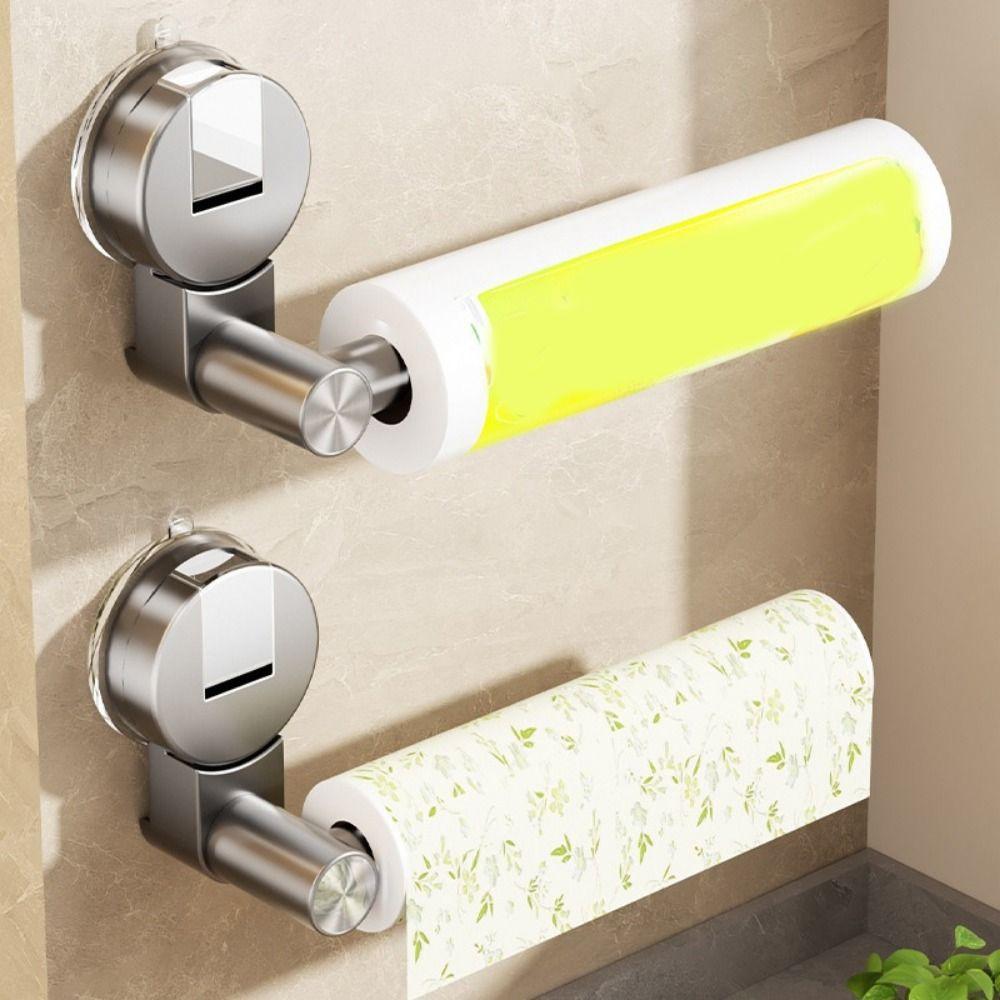 Retractable Cling Film Storage Rack Wall Mounted Paper Roll Holder Roll Paper Dispenser  RV Use