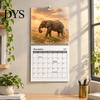 Functional Wall Hanging Planner Elephant Calendar 2027, 12-Month Wildlife with Spiral Binding, Office Planning Tool Thick Paper for Home Office, Gift