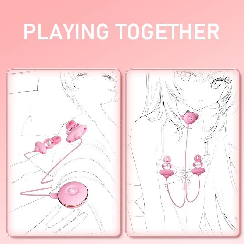 10-Gang Brustmassage-Vibrator & Elektrische Nippelklemmen – Dual-Pleasure Paarspielzeug zur G-Punkt- & Nippelstimulation