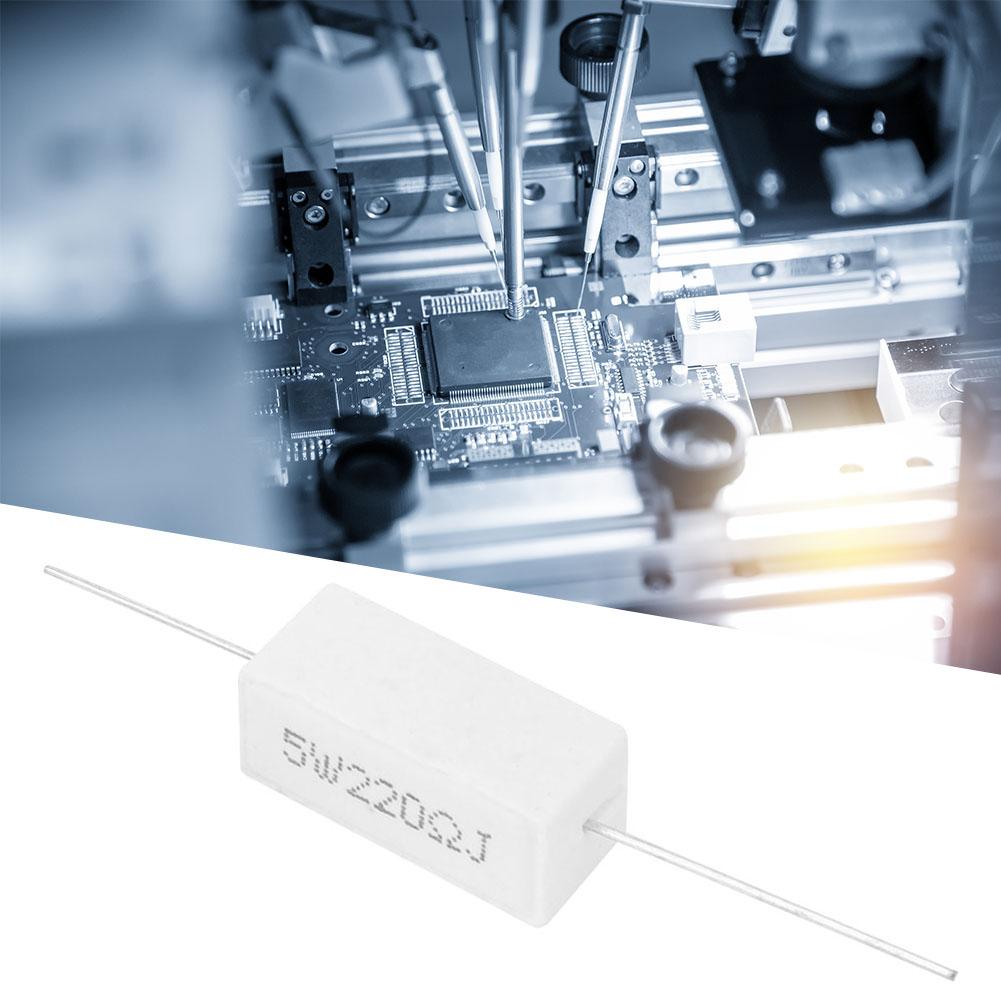 10 Stück Zementwiderstand Leistungswiderstand 5 Prozent Elektronische Bauelemente 5W(220R)