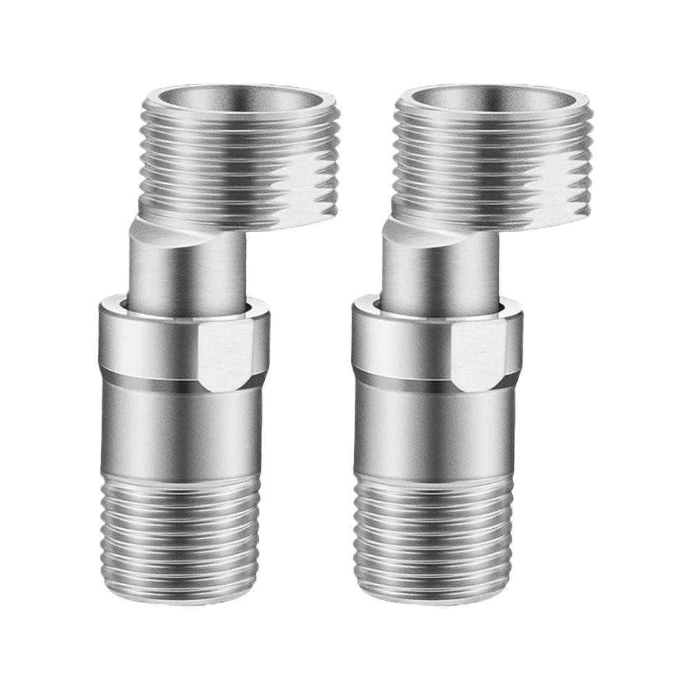 360 Degree Shower Extender 360 Degree Adjustable 40-50mm Shower Faucet Extender Curved Feet Eccentric Screw Design