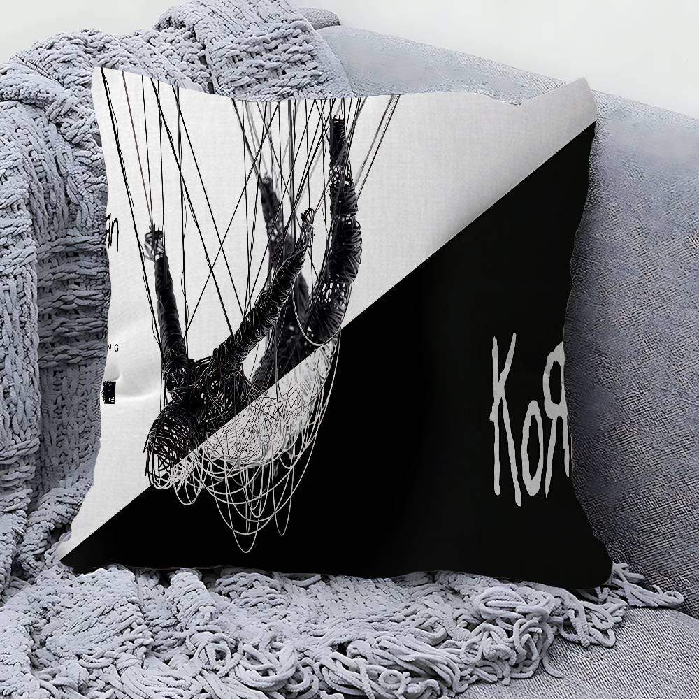 Rock Band K-Korn Decorative Room Aesthetics Pillow Case Home Decor Bedroom Sofa Bed Couch Pillow Cover 45x45