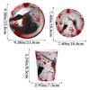 10Pcs Cup  Plate Bloodstain Paper Plate Cup Set Haunted House Props  Happy Halloween