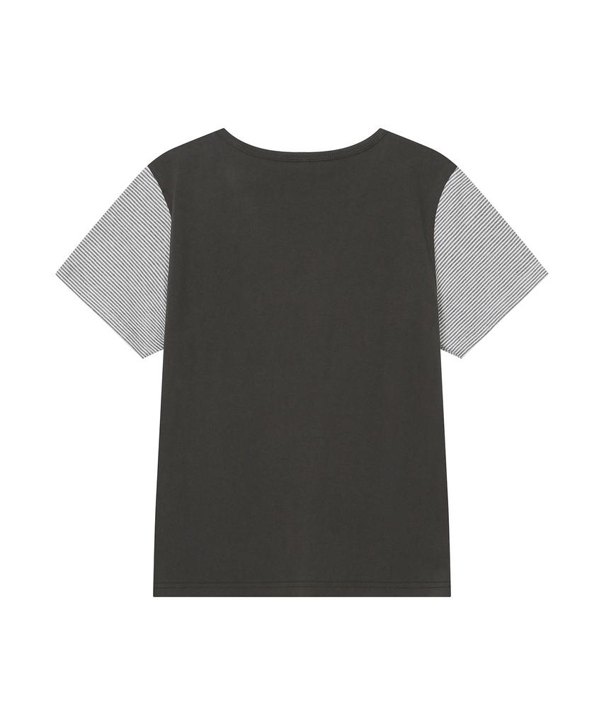 BAUF Layered Melody Boat Neck T-Shirt [Charcoal]