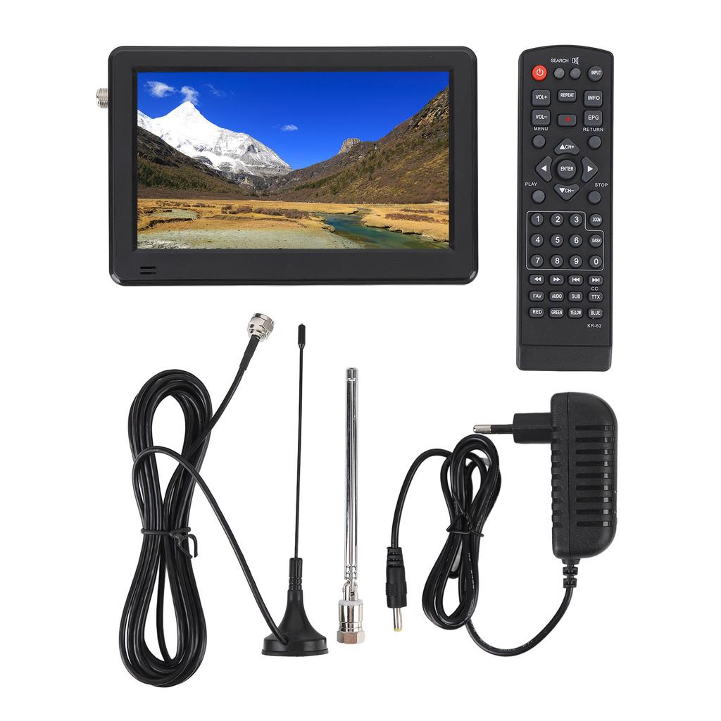 6 Inch Portable Digital TV with Remote Control Antenna 1500mAh Battery Support USB Memory Card FM Radio