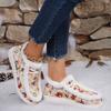 Plus Size Women's Shoes 2025 Autumn/winter New Casual Shoes Women's Christmas Print Fleece Warm Cotton Shoes