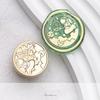 Copper Wax Seal Stamp Retro Moon Star Sealing Wax Stamp Head For Wedding Invitation Gift Packaging Cards Metal Head