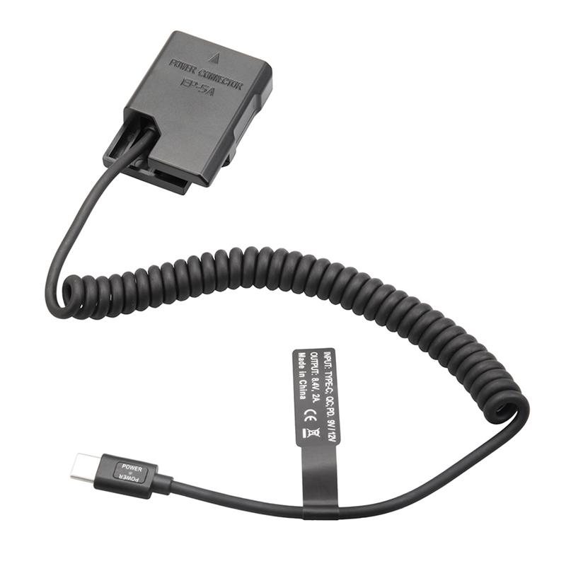 AA58 EL14 Dummy Coupler Battery Type-C Spring Cable for Nikon D3100 D3500 D5100 D5200 D5300 D5600 P7000 P7100 P7700 P7800