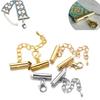 Set of 10 Versatile Connectors Crimp End Caps Extending Chains Jewelry Findings DIY Bracelet Jewelry Making Accessories