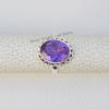 Natural Amethyst Ring, 925 Sterling Silver Ring, Oval Designer Ring, February Birthstone Promise Ring, Handmade Ring