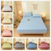 1pc Plain Fitted Sheet Skin-friendly Bed Cover fundas de colchón Elastic Bedsheet Home Mattress Protectors (No Pillowcase)