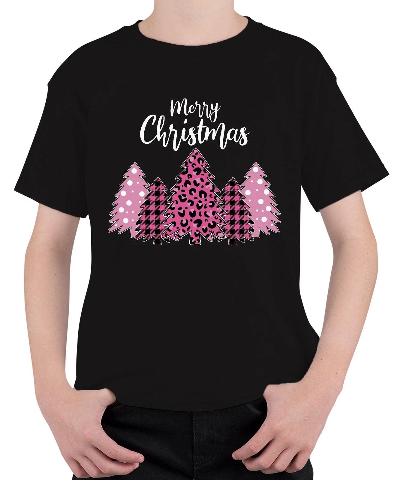 Merry Christmas Weihnachtsbaum Kariert Pink - Weihnachten Weihnachtsgeschenk Chr XXL