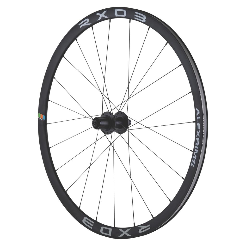 ALEXRIMS RXD3 700C Road/Gravel Disc Wheels, Front and Rear Set, 12x100/142mm