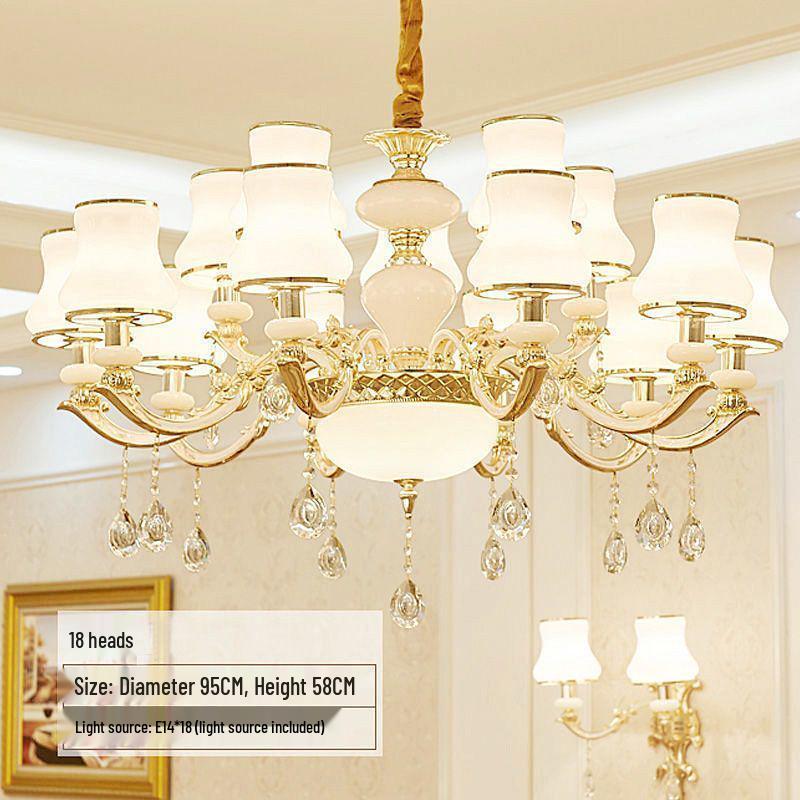 European Minimalist Crystal LED Chandelier for Living Room, Bedroom, Restaurant, or Villa Hall.