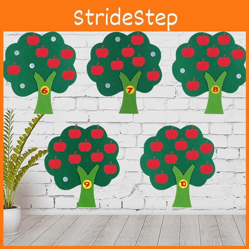 Orange Banana Peache Pear Apple Fruits Tree Felt Math Learning Education Board