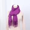 Big Red Scarf Korean Style Women's Winter Imitation Cashmere Thickened All Match Warm Shawl Solid Color Dual Use