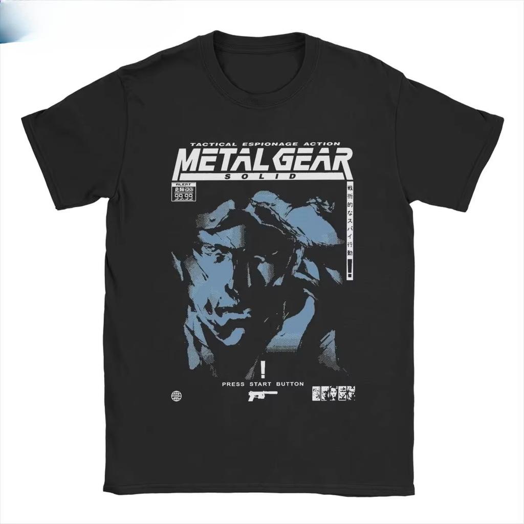 Men Women MGS1 Solid Snake Game T Shirt Metal Gear Polyster Tops Funny Short Sleeve O Neck Tees Causal Classic T-Shirts Clothing