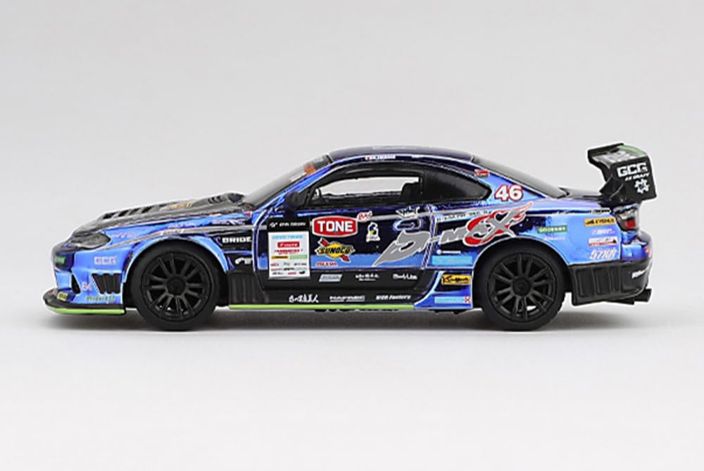 MINI GT 1/64 Scale Nissan Silvia (S15) D1 GP 2023 #46 D-MAX RACING (Right-Hand Drive) Japan Exclusive Finished Model MGT00857-BL