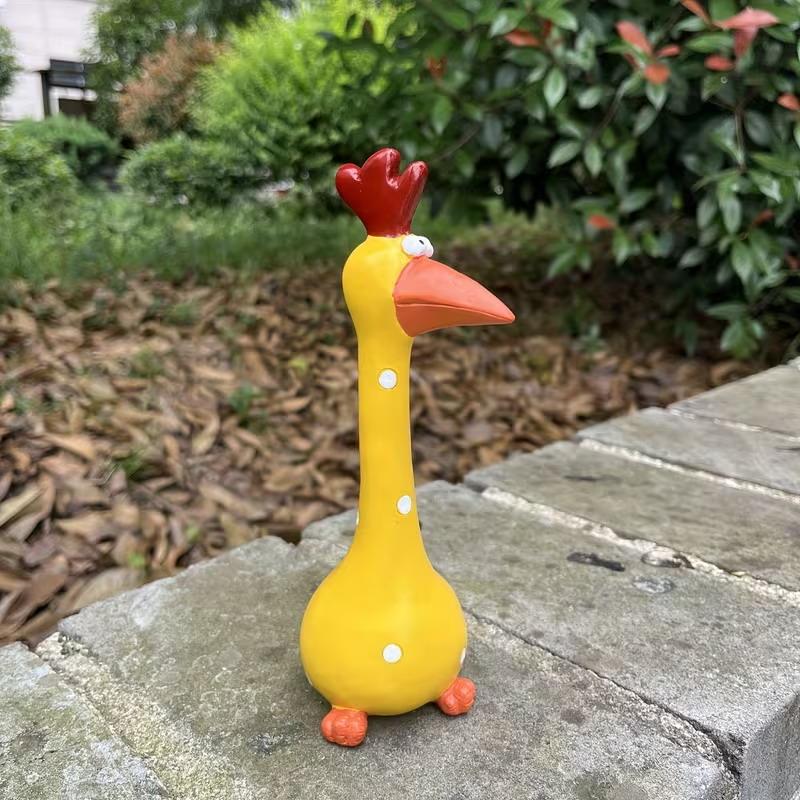 

Hot Sale Whimsical Polka Dot Rooster Statue Resin Animals Collectible Figurines Indoor Outdoor Garden Decor Gift Expressing Joy