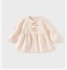 David Bella Children's Knitted Jacket Spring Dress Girls' Stylish Striped Top Baby Girls' Cardigan